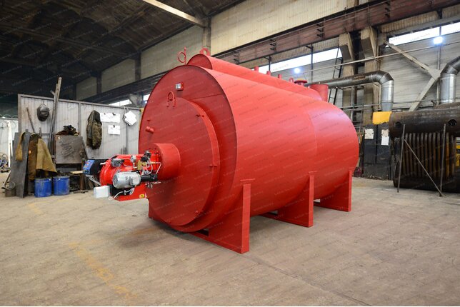 Котел паровой 1.2 тонны 170 С на мазуте и отработанном масле промышленный